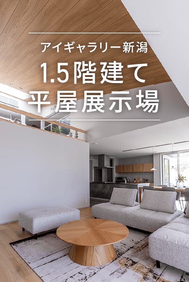 アイギャラリー新潟1.5階建て平屋展示場